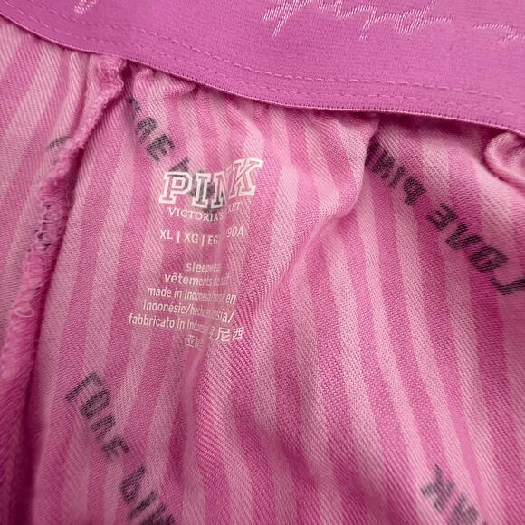 Victoria’s Secret PINK Pajama Lounge Shorts Lot 2 XL XXL Pink Stripe Tie Dye - Picture 5 of 5